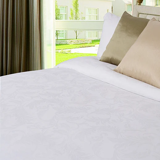 Manufacturer 250tc 100% Cotton 3cm Satin Stripe Linen High Quality Hotel White King American Size Wholesale Queen Bed Sheet Set