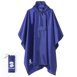 SaphiRose 3 in 1 Hooded Rain Poncho Waterproof Raincoat Jacket for Men Women Adults Outdoor Tent Mat