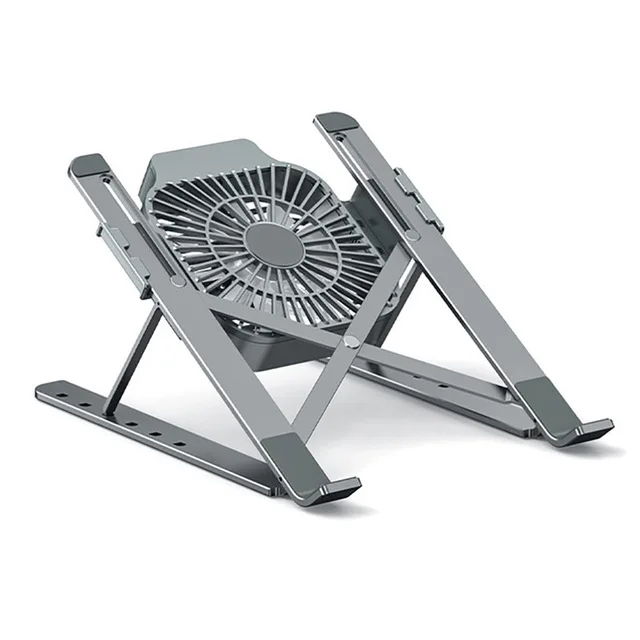 Aluminum Laptop Stand with Cooling Fan Adjustable Laptop Desk Holder Laptop Cooler Stand
