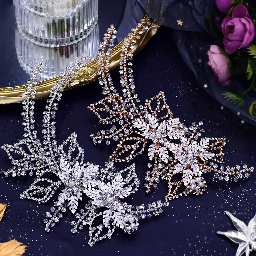 Bridal Headpiece Hair Jewelry Wedding Accessories Exquisite Popular CZ Zirconia Wedding Hair Vine Hairband for Women
