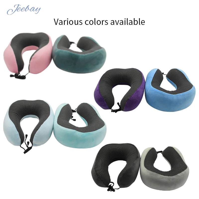 JB custom U shape pillow flight pillow memory foam travel pillow