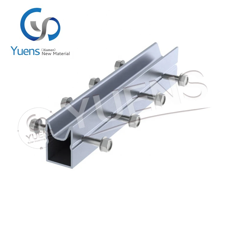 Yuens PV Solar Panel Mounting System Tile Roof Brackets Aluminum Rail Connector Splice Racking Structure