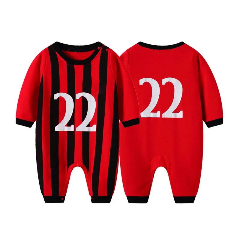 New baby football clothes onesie spring and autumn newborn clothes long sleeve sports wind baby ball clothes