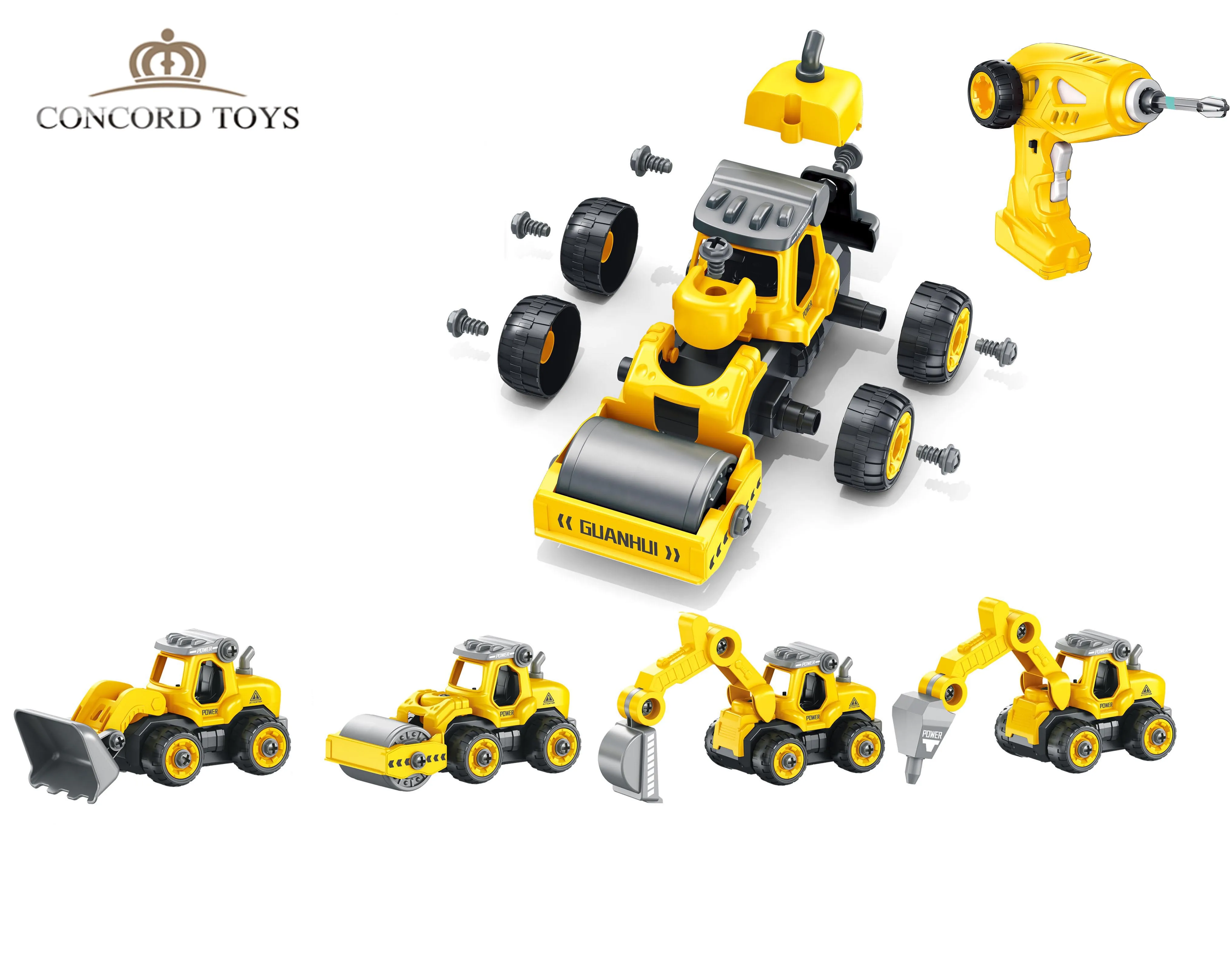 New Arrival RC Engineering Car for Kids Educational Assembly RC Construction Truck 3 IN 1 DIY Remote Control Engineering Toys