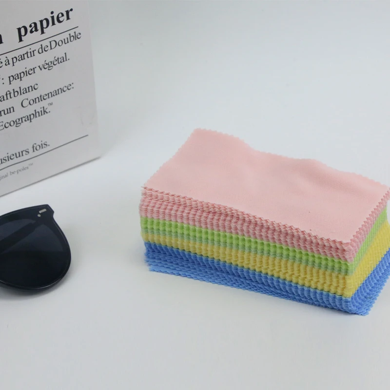 Customized Wholesale Portable Logo Printed Microfiber Eyeglasses Sunglasses Cleaning Cloths