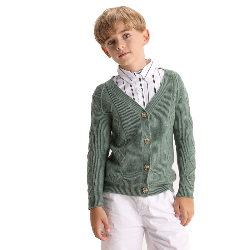 Wholesale comfortable knitting cardigan cashmere sweater for children