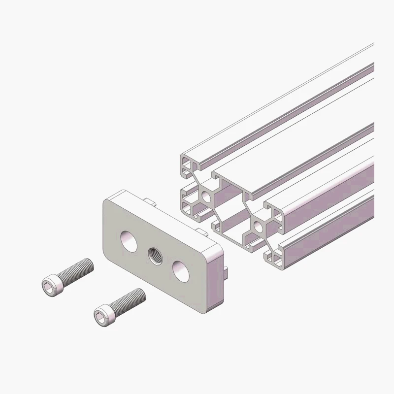 Прочная фабрика 3 резьбовых отверстия 4040B-M10 алюминиевая опорная пластина для алюминиевых экструзионных профилей конвейеры #7027-1