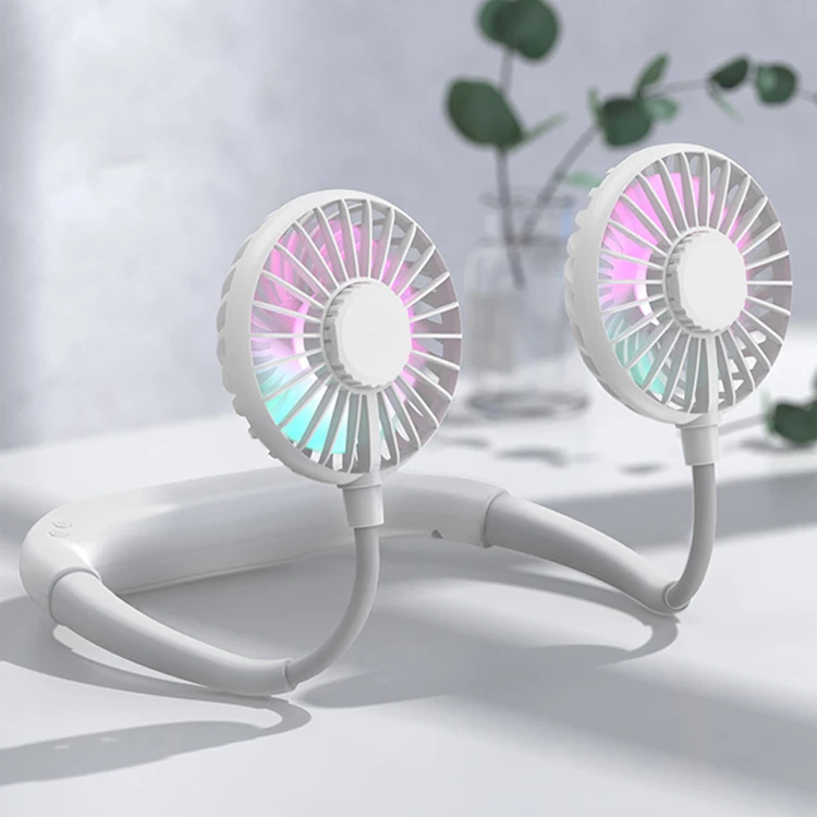 New version usb mini fan Bladeless bladeless neck Air Cooling hands free Neck Hanging
