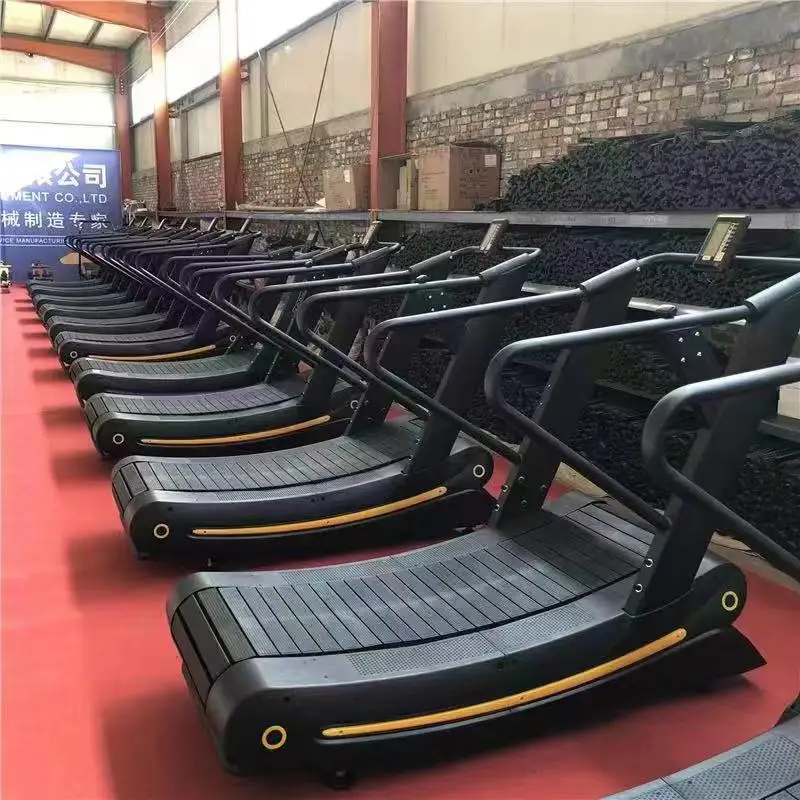 Cardio Machine Unpowered Air Runner Machine Woodway Curve Treadmill Manual Self-generating Fitness Commercial Curved Treadmill