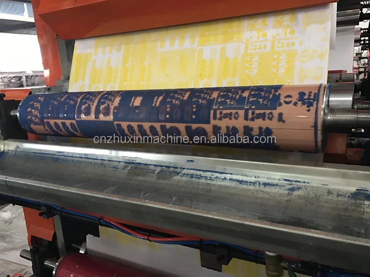 Двухцветные пластиковые флексографские печатные машины