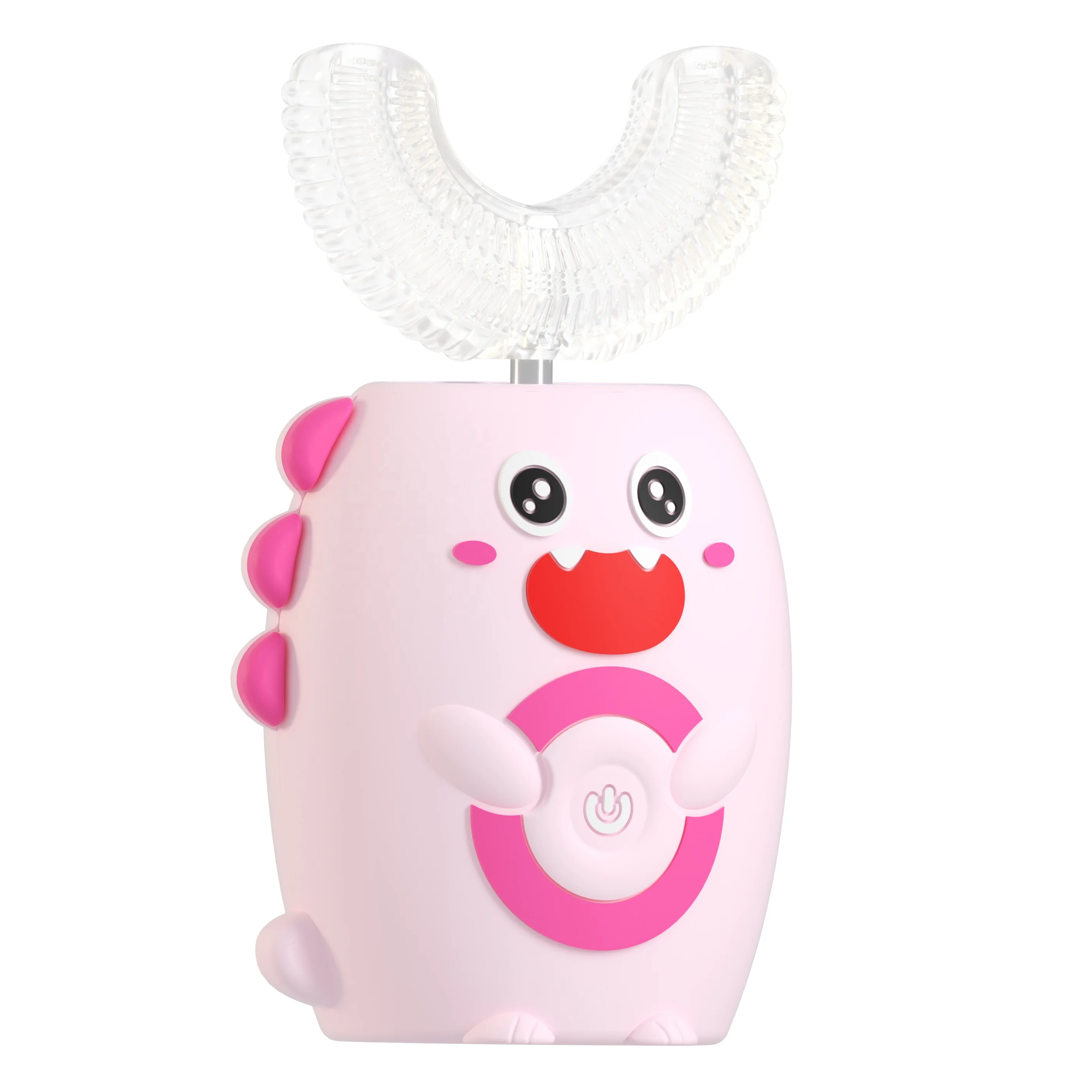 Factory Wholesale 3 Speed Modes Auto Brush U Shaped 2-15 Years Old  Soft Silicone Electric U Type Toothbrush For Kids