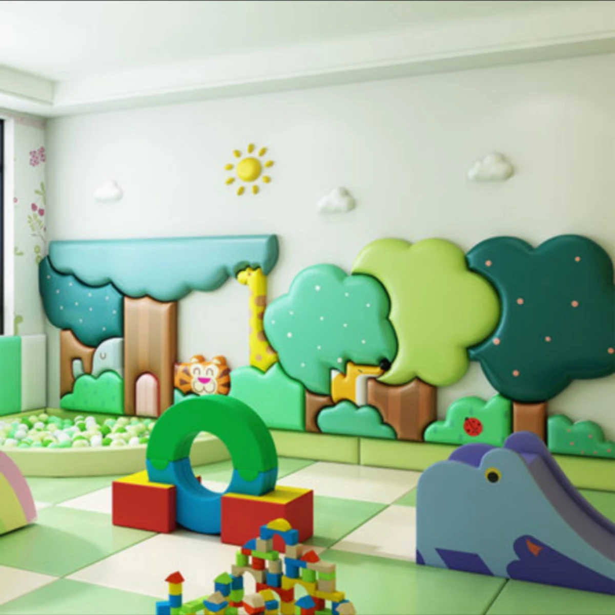Anti Collision 3D Kids Room Decor Soft Wall Protector Padding for Childcare Centre and Play School