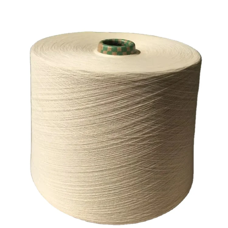 High Strength Core Spun Cotton Polyester Blended Yarn Bleached Pattern for Weaving