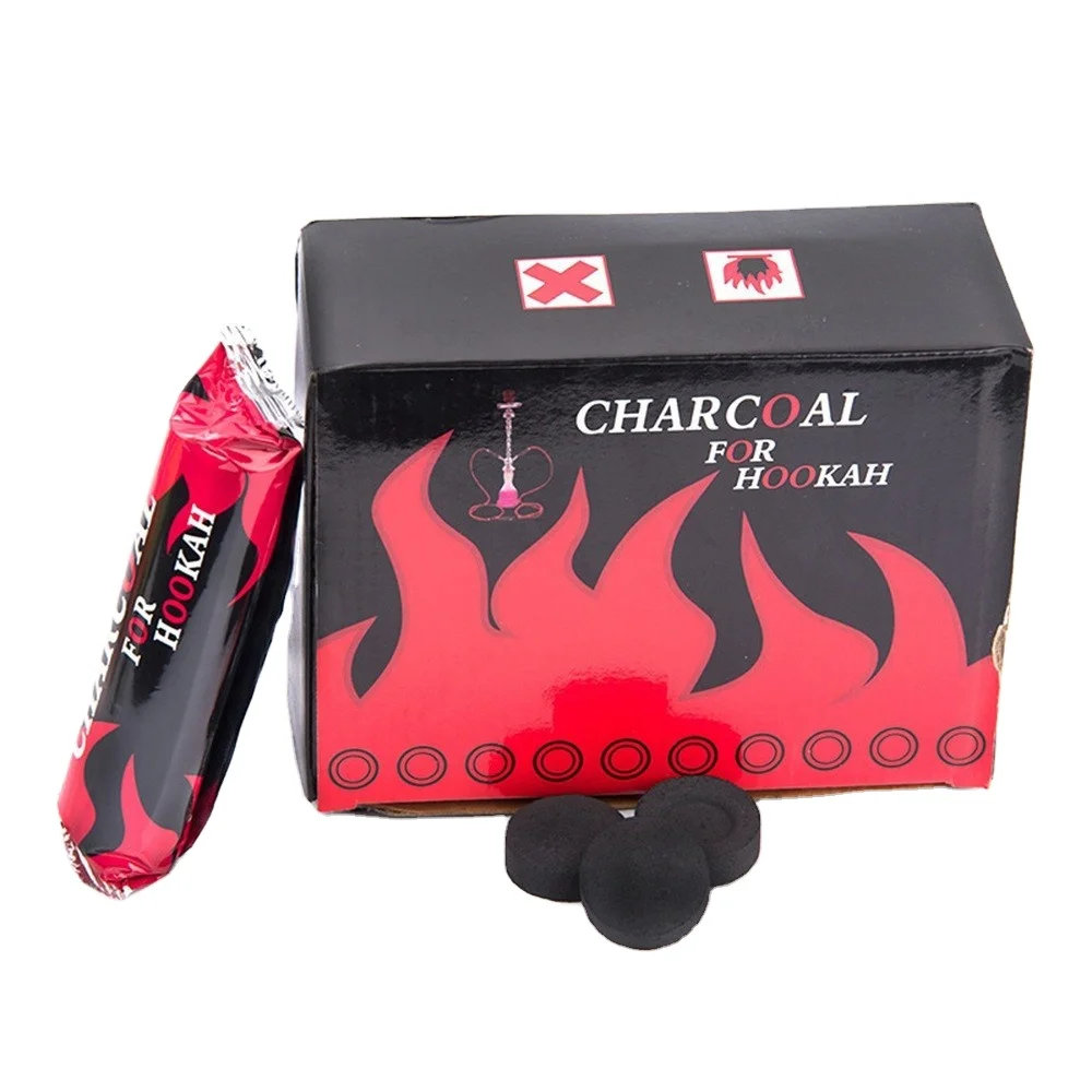 Arabie healthy round hookah charcoal smokeless and high temperature tablet shisha coal