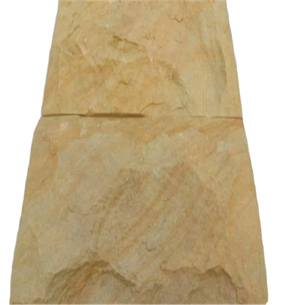 Заводская цена большой размер деревянный желтый песчаник за тонну