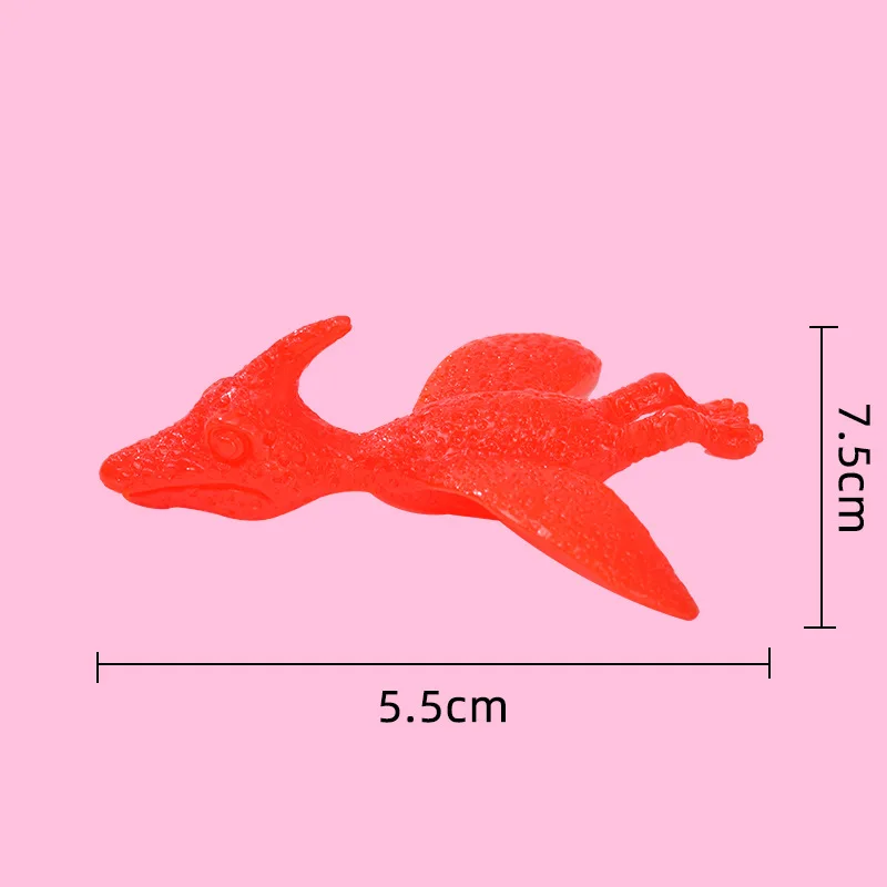 2024 Hot selling New Mini Funny Playful Catapult Flying Squeeze Dino sling shot dino TPR Slingshot Dinosaur Toy
