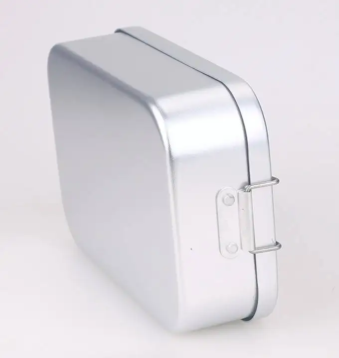Custom 0.81L 304 Metal Eco-friendly Buckle Stainless Steel Leaking Storage Boxes Bins Food Container Bento Kids Lunchbox