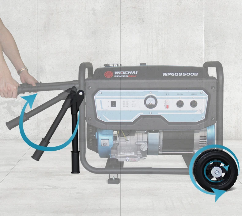 Gasoline generator set 3/5/7kW/8/10KW twin-cylinder small household single-phase 220v three-phase 380v