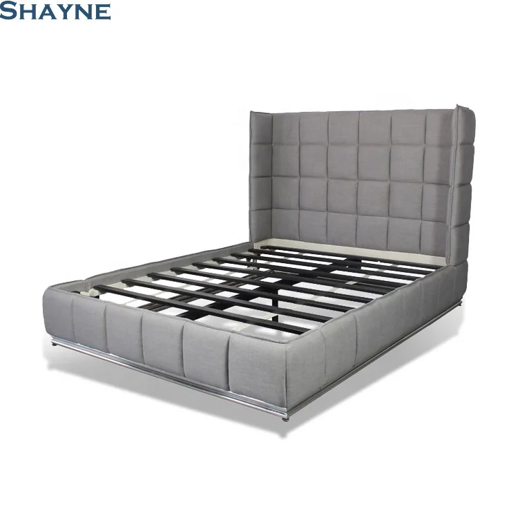 300000 SKU ODM Shayne High-end Customize Furniture Latest Designs Geniun upholstered bed