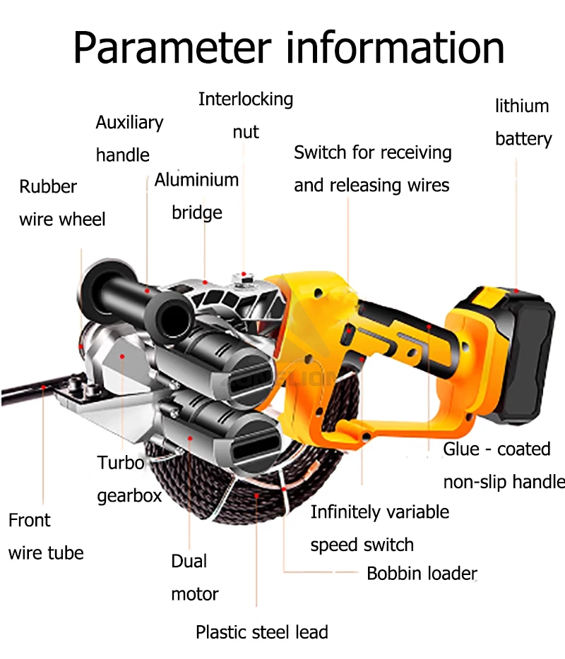 Wholesale Lithium Battery Automatic Wire Threading Machine Rechargeable Electric Wire Cable Puller