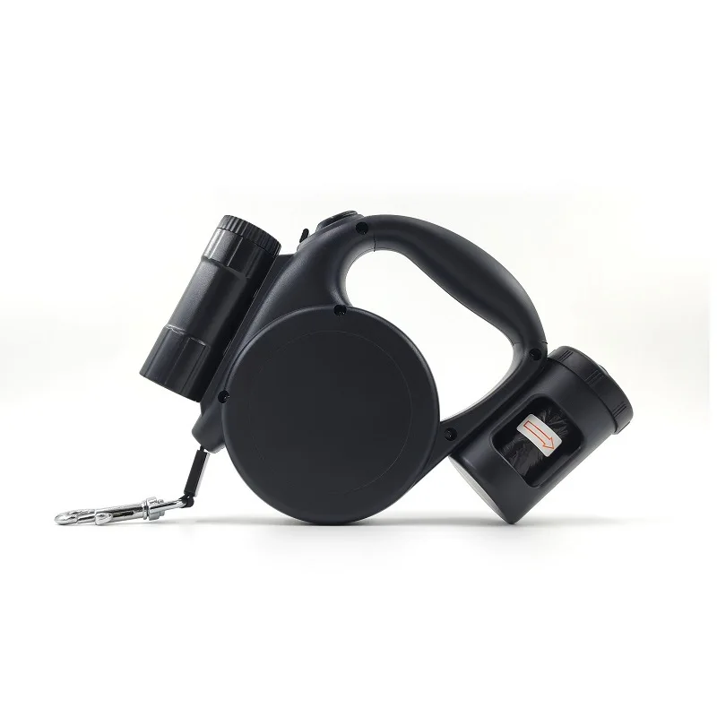 New Style Multi-function Retractable Dog Leash With Lithium Battery Light Biodegradable Poop Bag 5 m Pet Dog leash 42pcs/box