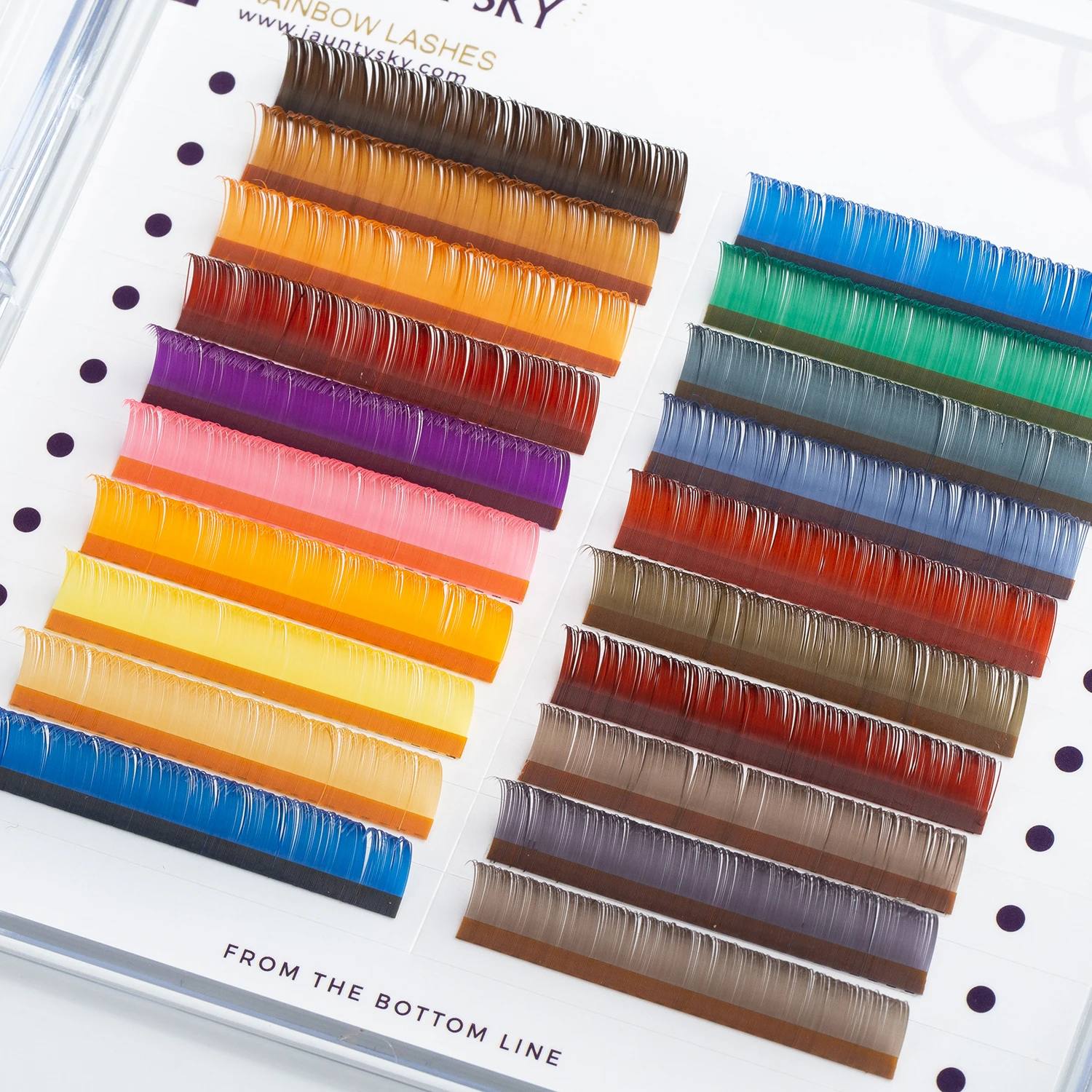 Jaunty Sky Private Label Korean Silk Flat Eyelash Extension Vendor Colored DIY Handmade Volume False Eyelash Extension Kits