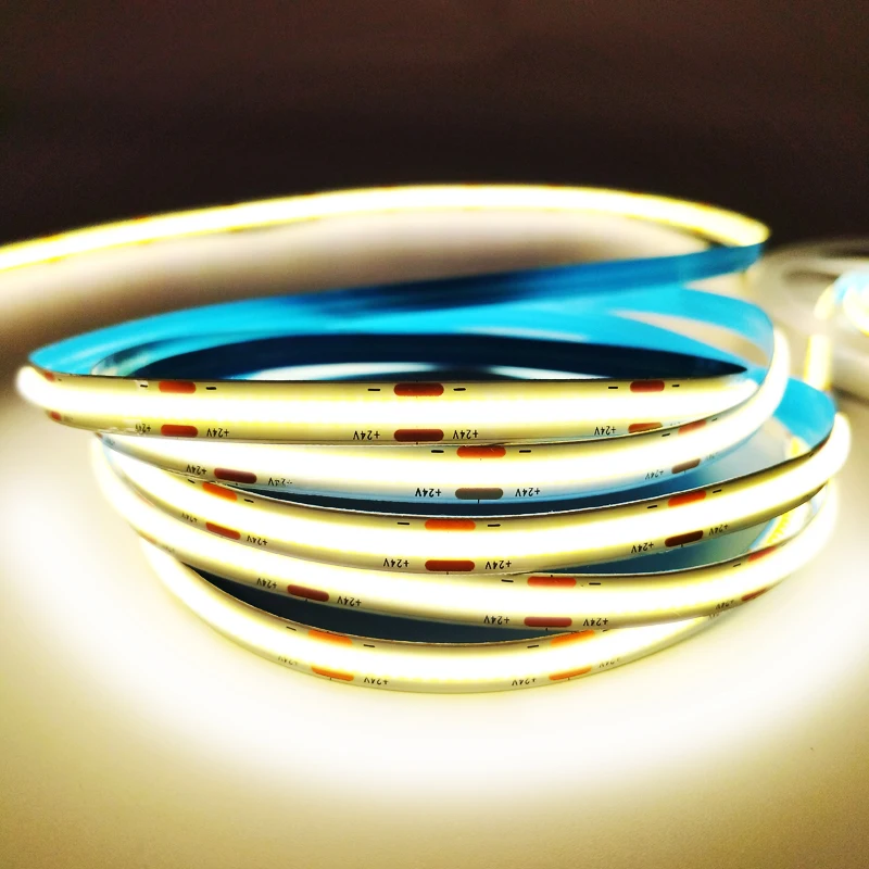 8mm flexible LED COB strip 24v COB LED light strip Ra>80 512LEDs/m COB light strip