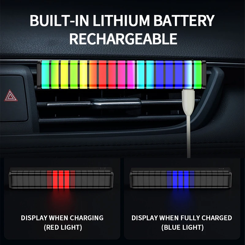 New Arrival Sound Control Interior Accessories Auto Air Freshener With LED Car LED Atmosphere Light Aromatherapy