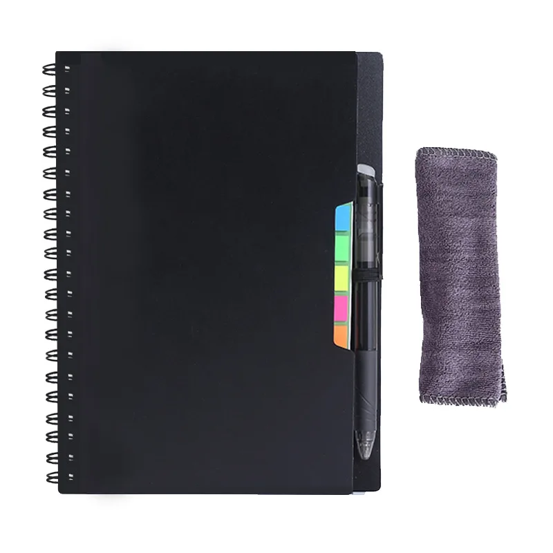 A5 B5 Waterproof Reusable Erasable Washable Stone Paper Notebook Spiral Smart Notepad with Pen