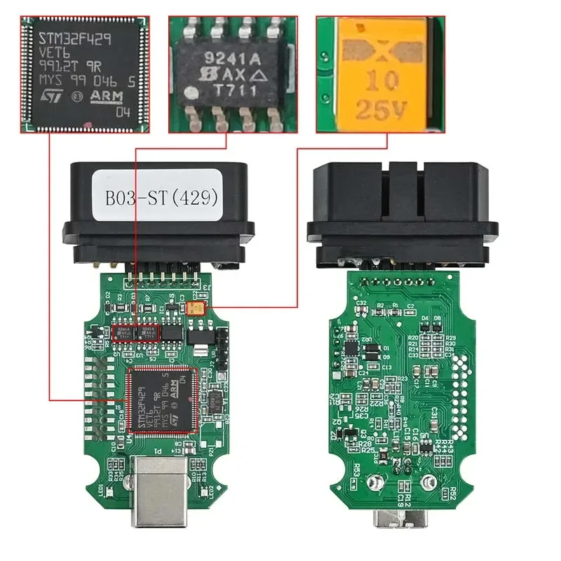 Real HEX V2 VAG VCDS STM32F429 5053 подлинный онлайн-апгрейд второго поколения Volkswagen Диагностика