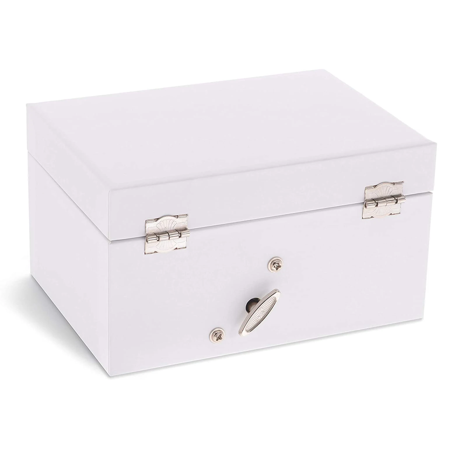 Ever Bright Factory Direct 5 Inch White Hand Crank Music Box 7 Inch Ballerina Music Box with Drawer Custom Logo for Kids