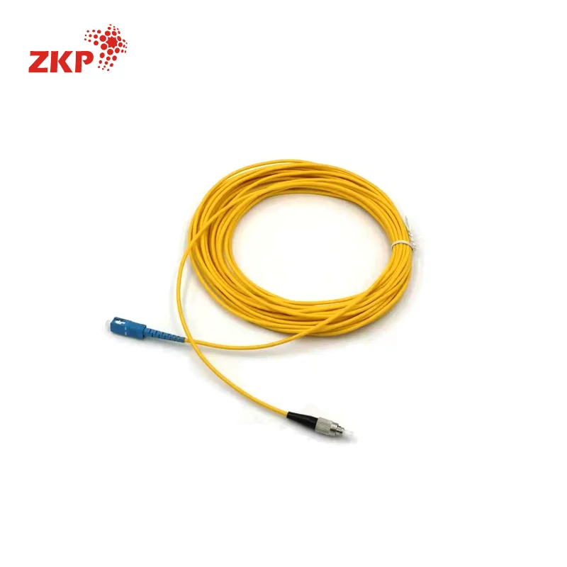 
China ZKP Single Mode Sc FC Optic Fiber Patch Cord 