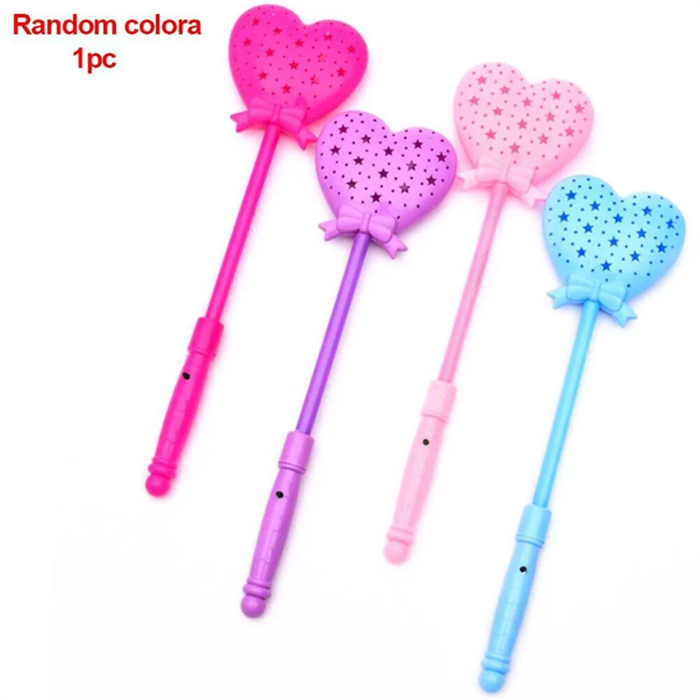 Heart Magic Sticks Toy Cheap LED Flashing Light Wand Party Birthday Christmas Decorations Plastic Girls Boys Princess Inspired