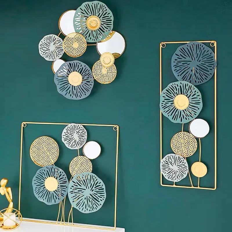 Настенное украшение в скандинавском стиле металлическое трехмерные цветы настенное для дома гостиной домашний