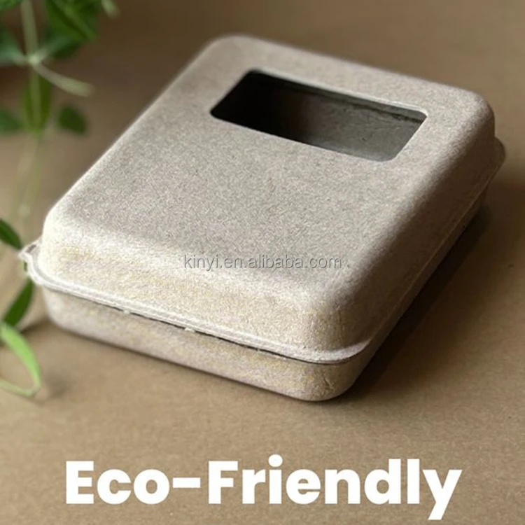 Recycled Corrugated Paper Pulp Molded Eco friendly Box Packaging for Cosmetic Skincare Soap Box Packaging