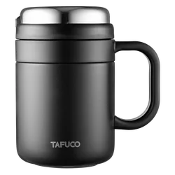 TAFUCO Amazon Hot Selling Termos 500 ML Black thermos Cold Tea Reusable Coffee Cup Insulated Stainless Steel Cups Vacuum Cup