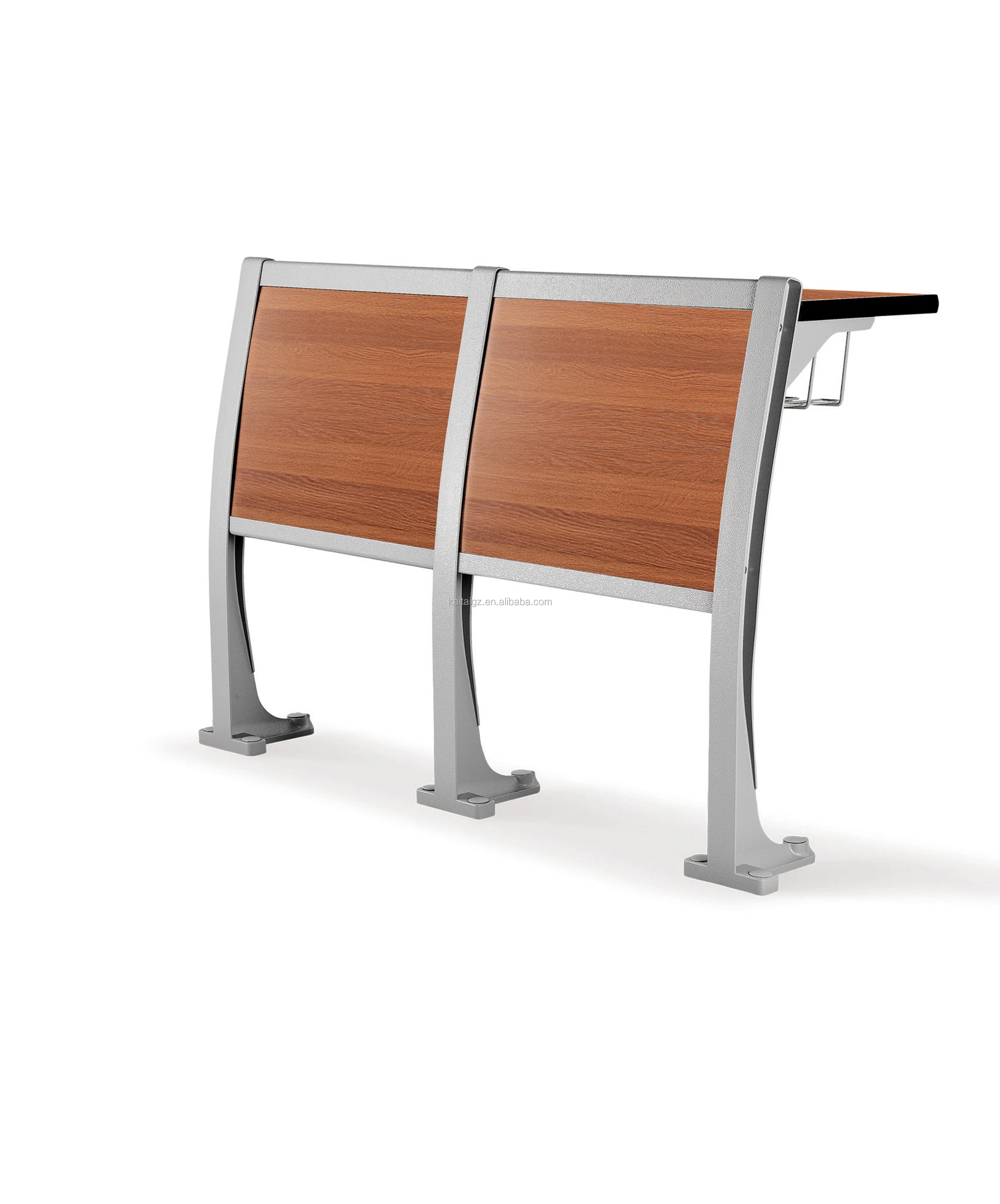 student training desk and chair aluminum alloy leg+wood chair for school
