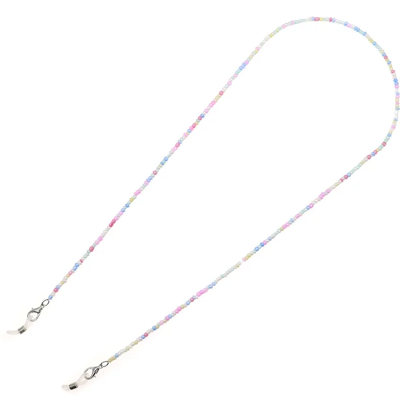 Персонализированные бусины из полимерной глины ручной работы, изысканные розовые бусины из семян, цепочка, маскировка очков, ловушка для детей