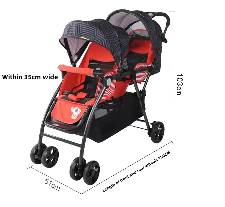 Most Popular Multi-function double baby strollers for toddler twins baby stroller