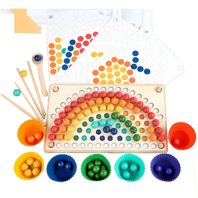 Montessori Benefit Intellectual Toys Preschool Children Classification Color Matching Toys Educational Games