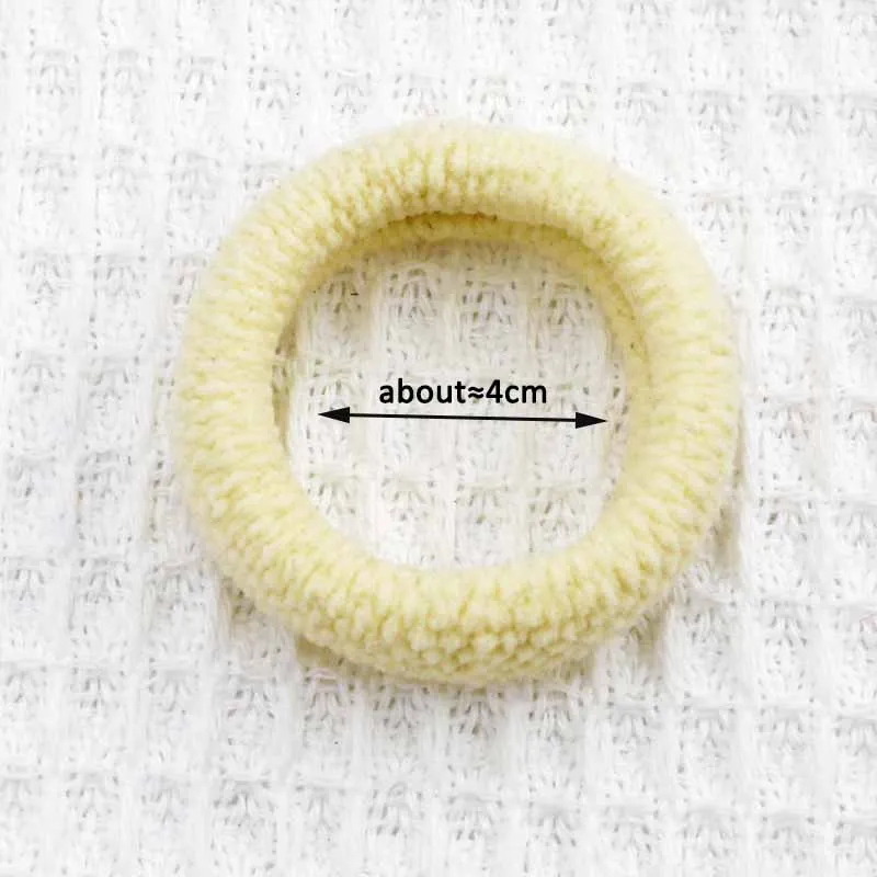 Korean high elastic towel hair ties boxed thicker and dark rubber bands for women