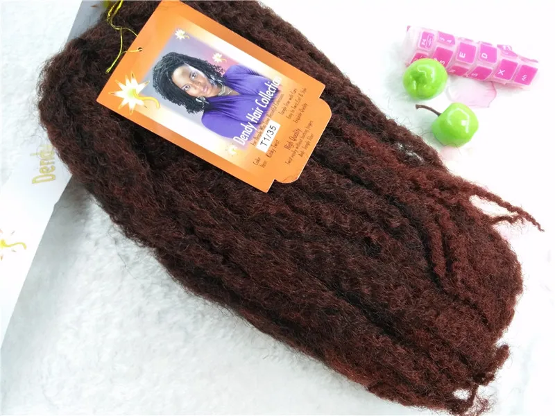 
flame retardant kinky twist braids BLACK 120GR Dendy hair extensions for black women 