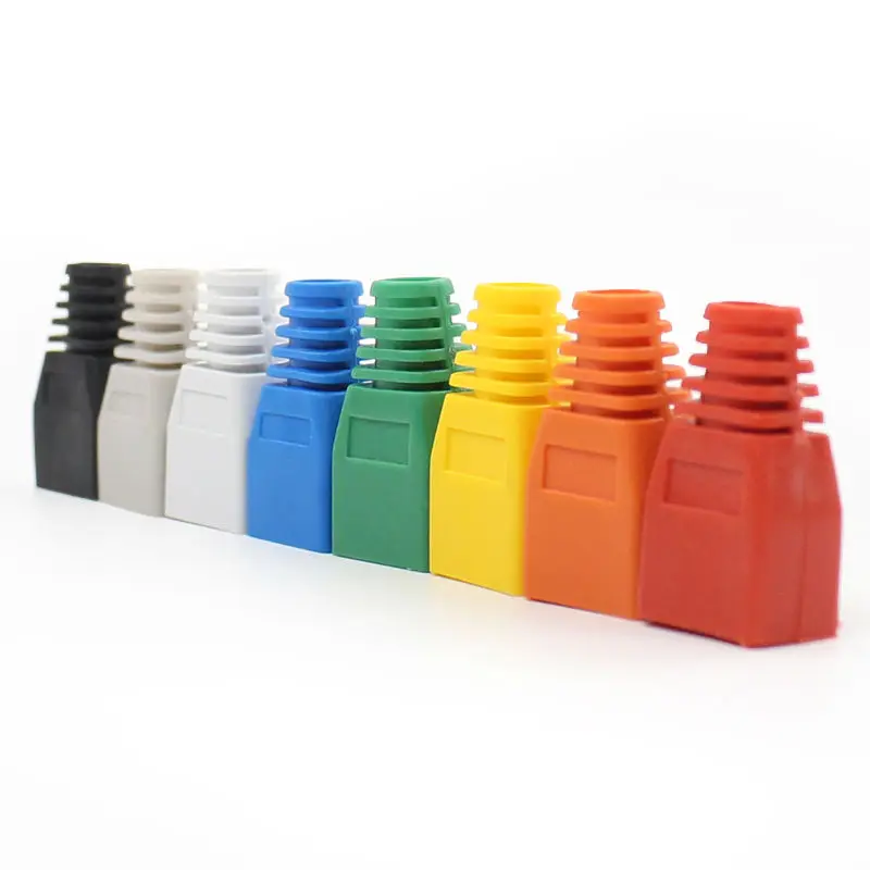 RJ45 Cap Connector Cat5E Cat6 Rj45 Plug Cap Network Cable Strain Relief RJ45 Protect Boots
