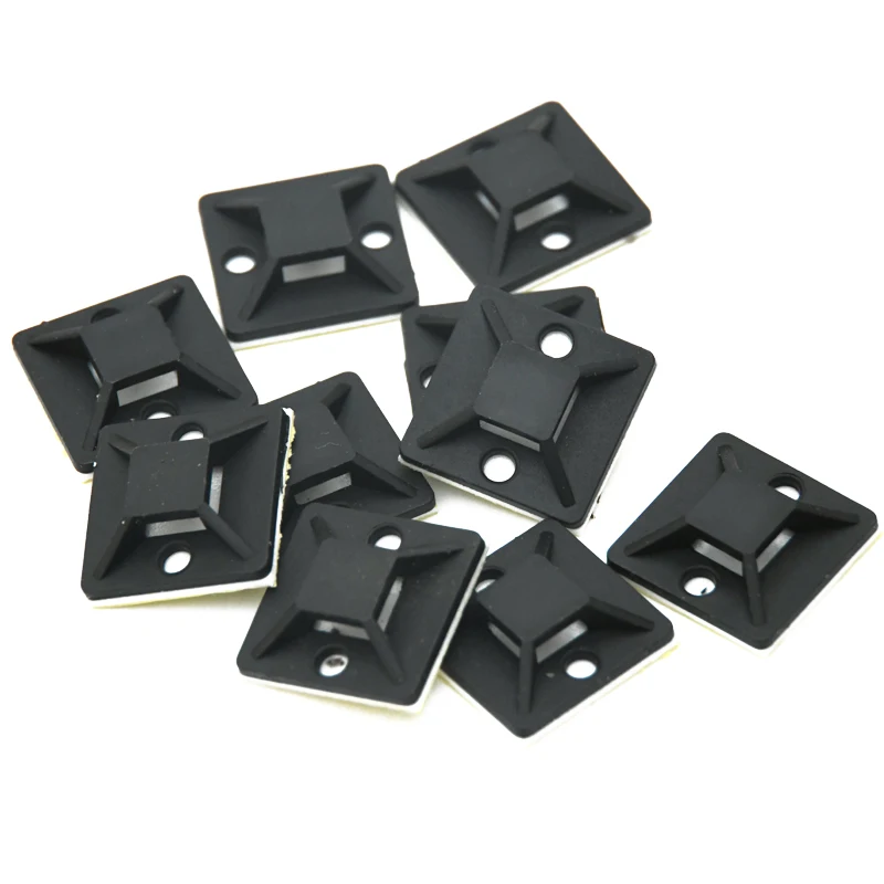 2023 New Product 20*20 mm Self Adhesive Cable Tie Mounts Wire Tie Base Holders