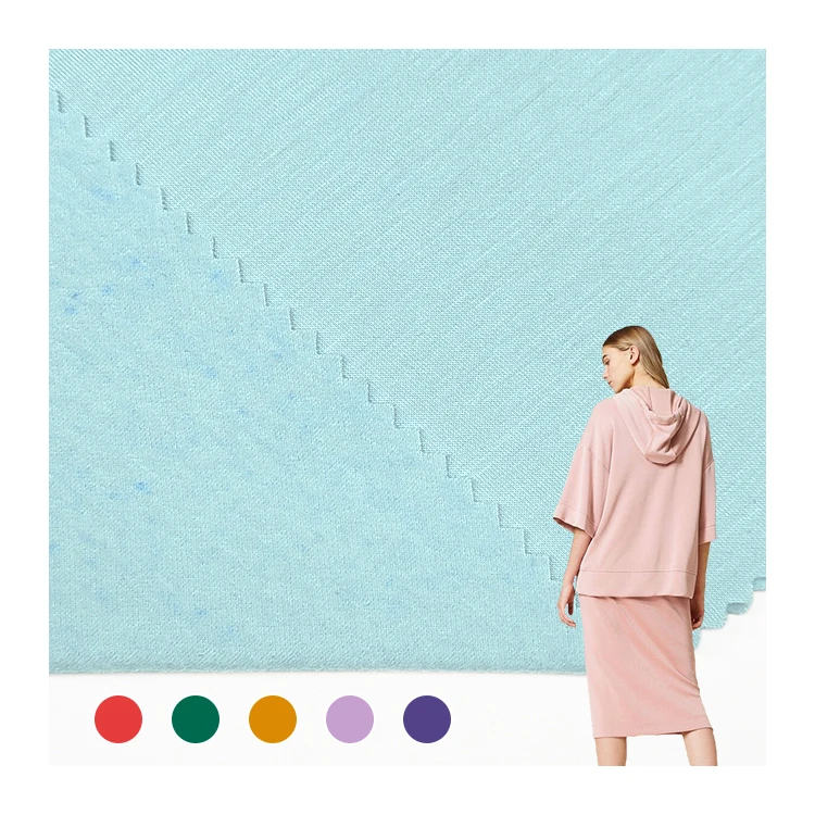 Knit Acrylic Scuba Fabric Mulberry Silk Material, Plain Dyed Cotton Rayon Scuba Fabric For Women Dress/