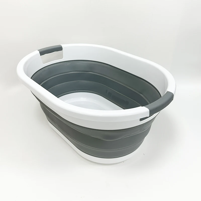 24L 36L Plastic Collapsable Laundry Basket Portable Washing Tub Foot Soaking Bucket Baby Bathtub Pet Bath Tub