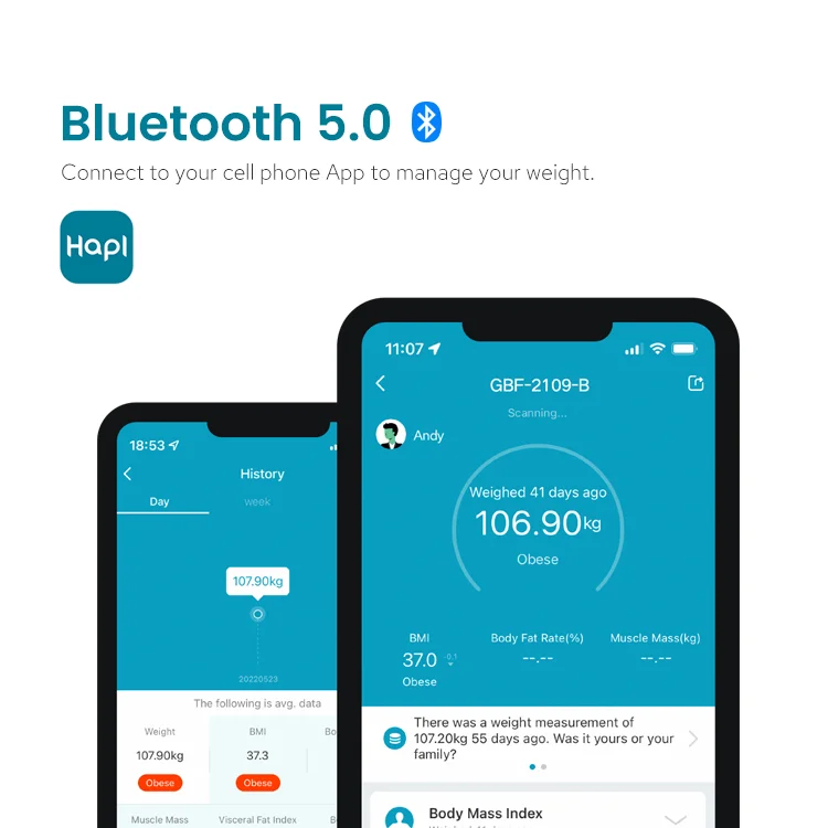 Транстек Tuya приложение Bluetooth закаленное стекло 180kg 396lb емкость персональные весы умная машина для взвешивания тела