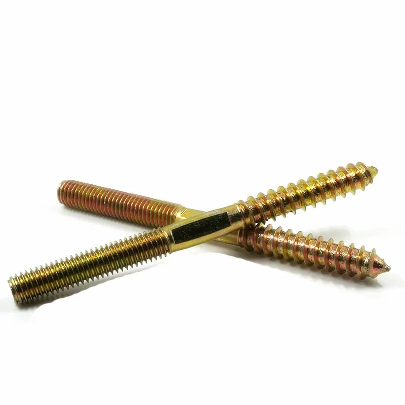 M4 M5 Hanger Bolt Wood to Metal Dowels Double Ended Furniture Fixing Self Tapping Screws Wood Thread Stud