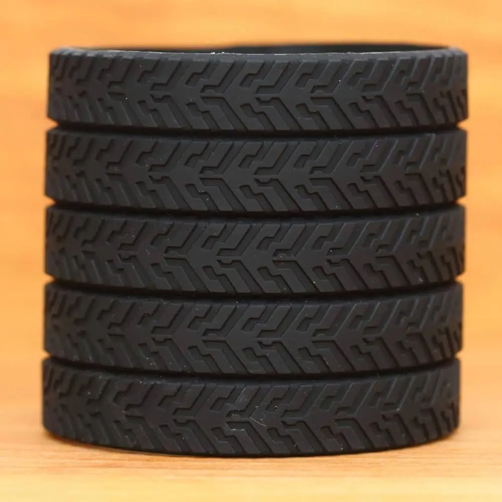 Wholesale Customized Silicone en Bracelet Tire Tread Silicone Rubber Bracelet Wristband