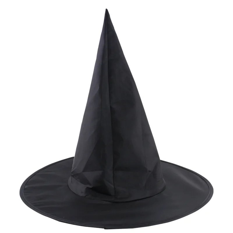 Black Oxford pointed magic hat Halloween witch hat black wizard hat